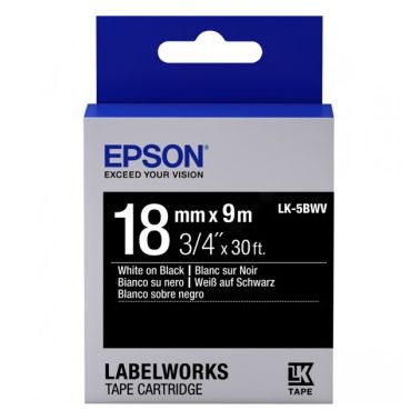 Epson C53S655014 (LK-5BWV) DirectLabel-etikettes, 18mm x 9m