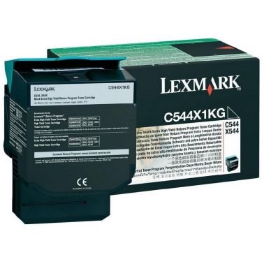 Lexmark C544X1KG Toner black extra High-Capacity return program, 6K pages ISO/IEC 19798 for Lexmark C 544