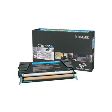 Lexmark C736H1CG Toner-kit cyan return program, 10K pages ISO/IEC 19798 for Lexmark C 736