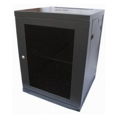 Eco NetCab 15U 550mm 19" Data / Comms / Rack Wall Cabinet w/ Shelf - Black