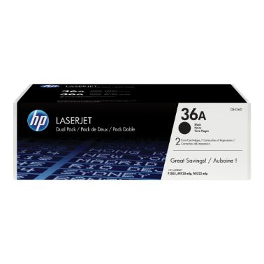 HP CB436AD/36A Toner cartridge black twin pack, 2x2K pages/5% Pack=2 for HP LaserJet P 1505