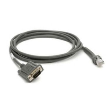 Zebra CBA-R08-S07ZBR serial cable Grey 2.1336 m RS232 DB9