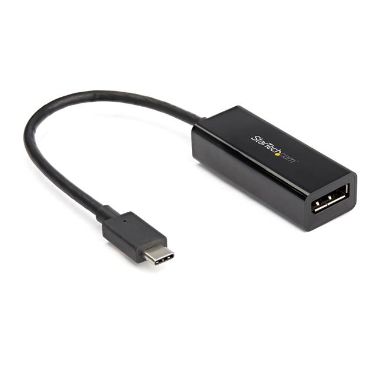 StarTech.com USB C to DisplayPort Adapter - 8K/5K/4K USB Type C to DP 1.4 Alt Mode Video Converter - HBR3/DSC/HDR - 8K 60Hz Thunderbolt 3 Compatible DisplayPort Monitor Display Adapter