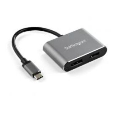 StarTech.com USB C Multiport Video Adapter - 4K 60Hz USB-C to HDMI 2.0 or DisplayPort 1.2 Monitor Adapter - USB Type-C 2-in-1 Display Converter HDMI/DP HBR2 HDR - Thunderbolt 3 Compatible