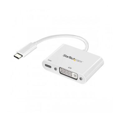 StarTech.com USB-C to DVI Adapter with USB Power Delivery - 1920 x 1200 - White