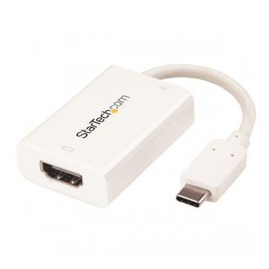 StarTech.com USB-C to HDMI Video Adapter with USB Power Delivery - 4K 60Hz - White