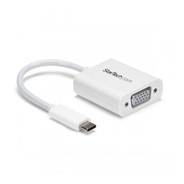 StarTech.com USB-C to VGA Adapter - White