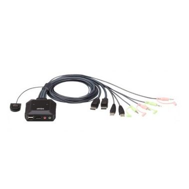 ATEN 2-Port USB DisPlayPort Cable KVM Switch