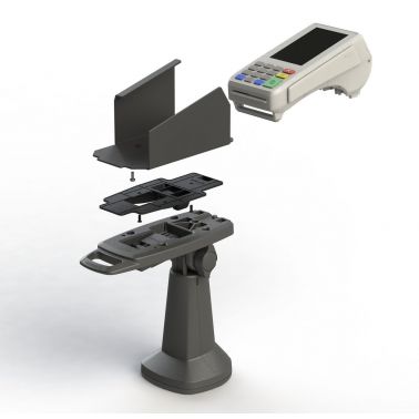 Havis ENS, A CUSTOM METAL BACKPLATE FOR THE PAX A80 PAYMENT TERMINAL TO INTERFACE WITH OUR FLEXIPOLE STAND