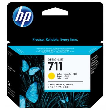 HP CZ136A/711 Ink cartridge yellow 29ml Pack=3 for HP DesignJet T 520