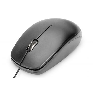 Digitus USB mouse with cable, 3 buttons, 1200 dpi