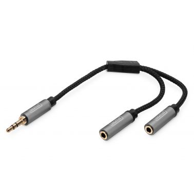 Digitus Audio Splitter, 3.5 mm jack to 2x 3.5 mm socket