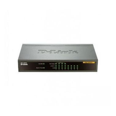 D-Link DES-1008PA network switch Unmanaged Fast Ethernet (10/100) Black Power over Ethernet (PoE)