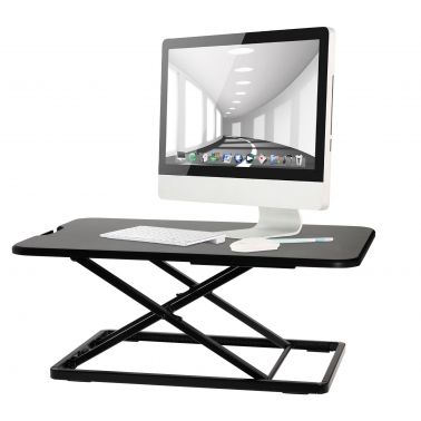 ProperAV Slim Profile Sit or Stand Up Desktop Workstation 5 Height Settings