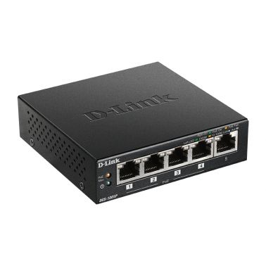 D-Link DGS-1005P Unmanaged L2 Gigabit Ethernet (10/100/1000) Power over Ethernet (PoE) Black