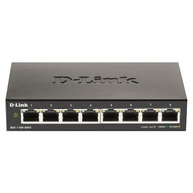 D-Link DGS-1100-08V2 network switch Managed L2 Gigabit Ethernet (10/100/1000) Black