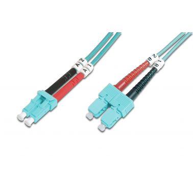 Digitus Fiber Optic Multimode Patch Cord, OM 3, LC / SC