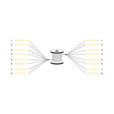 Digitus Pre-assembled Fiberglass Universal Breakout Cable, Single Mode OS2, 8 Fibers, LC/UPC - LC/UPC