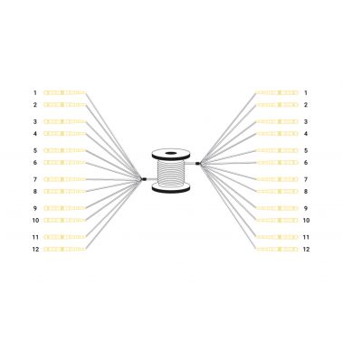 Digitus Pre-assembled Fiberglass Universal Breakout Cable, Single Mode OS2, 12 Fibers, LC/UPC - LC/UPC