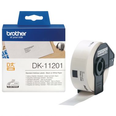 Brother DK-11201 DirectLabel Etikettes 29mm x 90mm 400 for Brother P-Touch QL/700/800/QL 12-102mm/QL 12-103.6mm