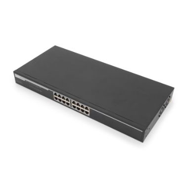 Digitus DN-80112 network switch Gigabit Ethernet (10/100/1000) Black 1U