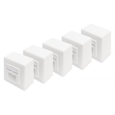 Digitus CAT 5e, Class D, wall outlet, shielded, surface mount