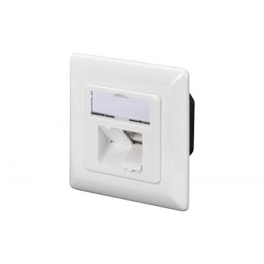 Digitus CAT 6A Class EA network outlet, design compatible, shielded, surface mount