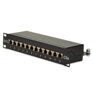 Digitus CAT 5e, Class D Patch Panel, shielded, black