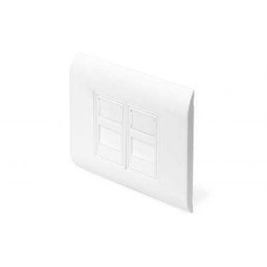 Digitus Wallplate for Keystone Modules, Frame 80x80mm, French type