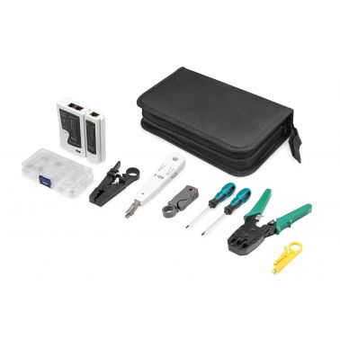 Digitus Network Tool Set, LAN Tester, Crimping Tool, Cut