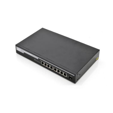 Digitus DN-95341 network switch Unmanaged Gigabit Ethernet (10/100/1000) Black 1U Power over Etherne