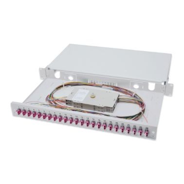 Digitus Fiber Optic Sliding Splice Box, 1U, Equipped, LC, OM4