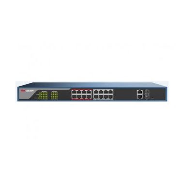 Hikvision DS-3E1318P-E network switch Managed L2 Fast Ethernet (10/100) Black Power over Ethernet (PoE)