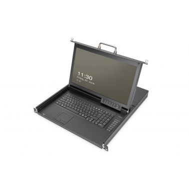 Digitus 17" HD LCD KVM Console, 1-Port VGA, german Keyboard