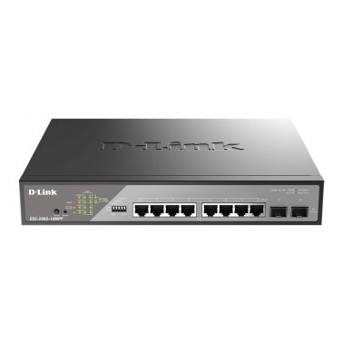 D-Link DSS-200G-10MPP/B network switch Managed L2 Gigabit Ethernet (10/100/1000) Power over Ethernet (PoE) 1U Grey