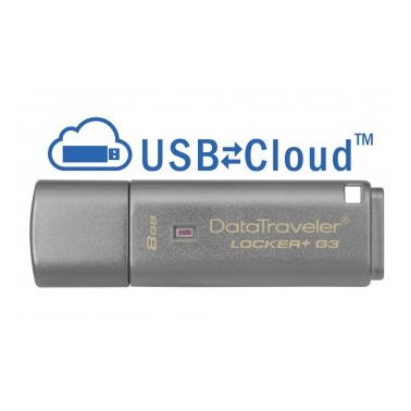 Kingston Technology DataTraveler Locker+ G3 8GB USB flash drive USB Type-A 3.2 Gen 1 (3.1 Gen 1) Silver