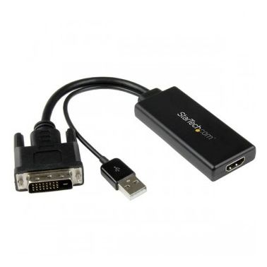 StarTech.com DVI to HDMI Video Adapter with USB Power and Audio - 1080p