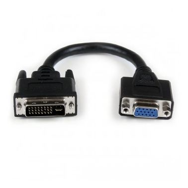 StarTech.com 8in DVI to VGA Cable Adapter - DVI-I Male to VGA Female