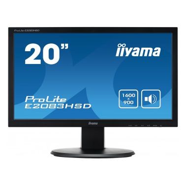 iiyama ProLite E2083HSD-B1 LED display 49.5 cm (19.5") 1600 x 900 pixels HD+ Black