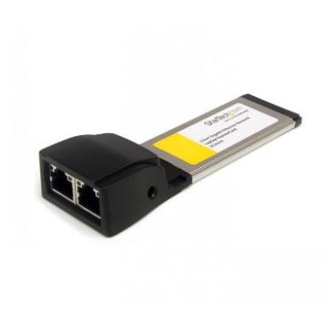 StarTech.com Dual Port ExpressCard Gigabit Laptop Ethernet NIC Network Adapter Card