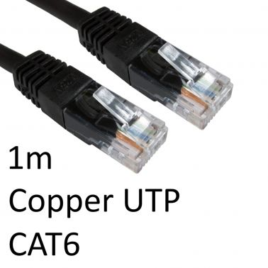 Cables Direct Cat6 1m networking cable Black U/UTP (UTP)