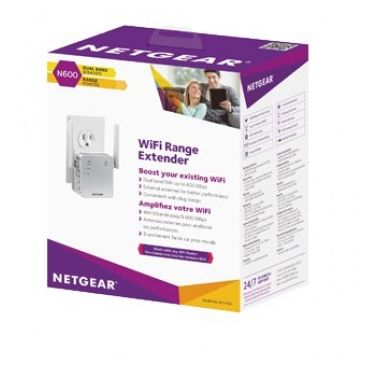 Netgear EX3700-100UKS AC750 WiFi Range Extender 1-Port Wall-plug External Antennas