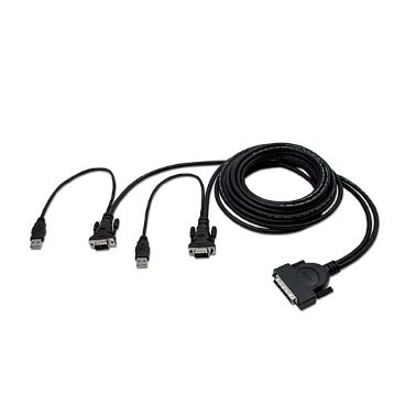 Belkin OmniView ENTERPRISE Series Dual-Port USB , 1.8m KVM cable Black