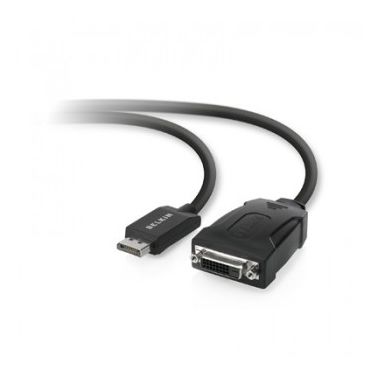 Belkin F2CD005B cable interface/gender adapter 1 x 20 pin DisplayPort 1 x 24 pin digital DVI Black