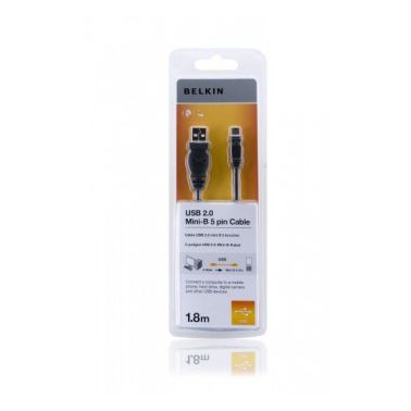 Belkin F3U155CP1.8M USB cable 1.8 m 2.0 USB A Mini-USB B Black