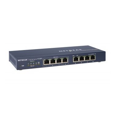 Netgear FS108P Unmanaged Fast Ethernet (10/100) Power over Ethernet (PoE)