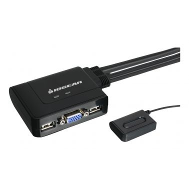 iogear 2-Port USB KVM switch Black