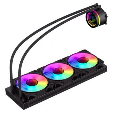 GAMEMAX Iceburg 360mm ARGB Liquid CPU Cooler, 12cm ARGB PWM Fans, Infinity Mirror RGB Rotatable Pump Head