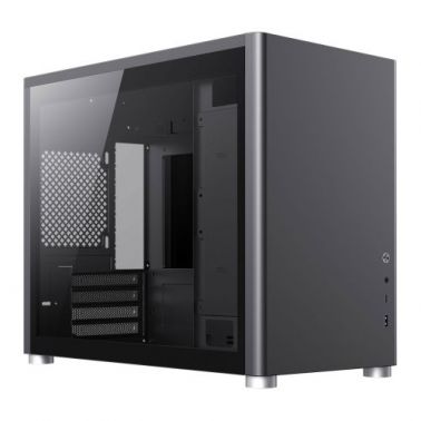 GAMEMAX Spark Black Gaming Cube Case w/ 2x Glass Windows, Micro ATX, Vertical Airflow, No Fans inc., USB-C, 400mm GPU Support