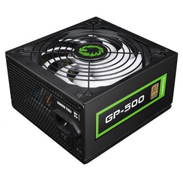 GAMEMAX 500W GP500 PSU, Fully Wired, 14cm Fan, 80+ Bronze, Black Mesh Cables, Power Lead Not Included